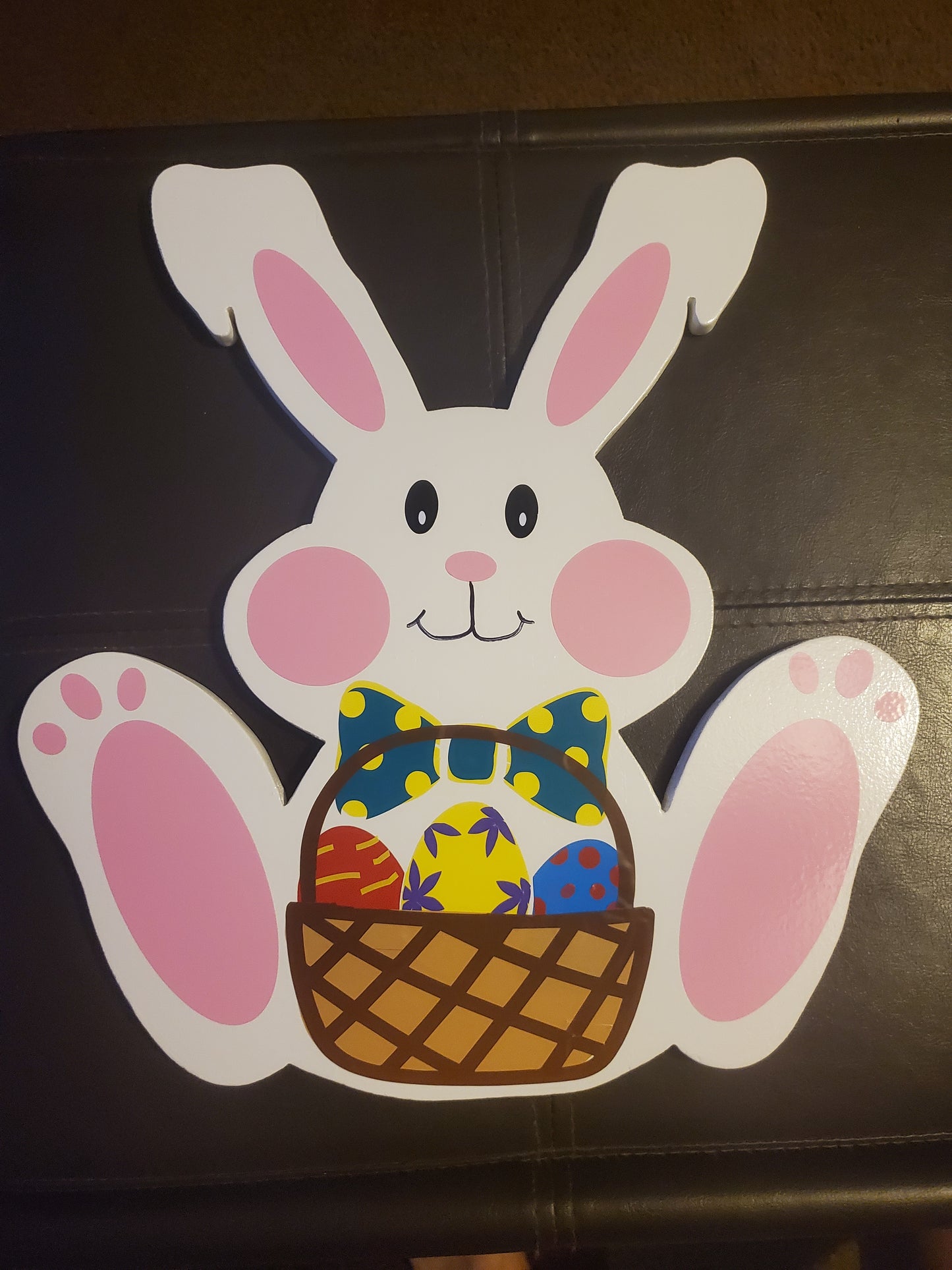 Wooden Easter Bunny Door Hanger