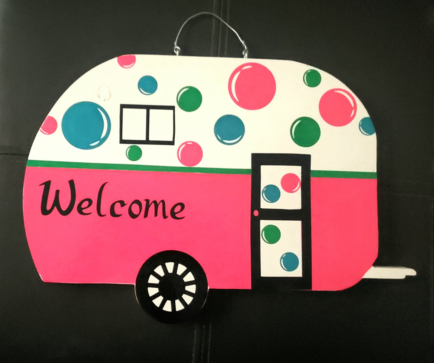 Wooden Camper Door Hanger