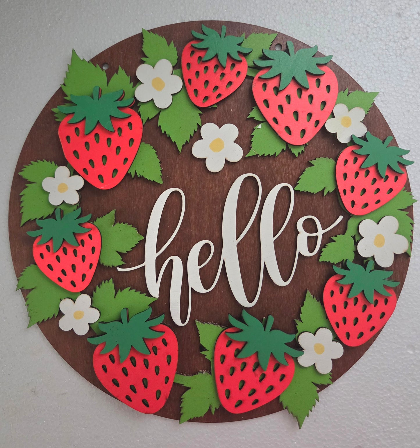 Strawberry layered door hanger