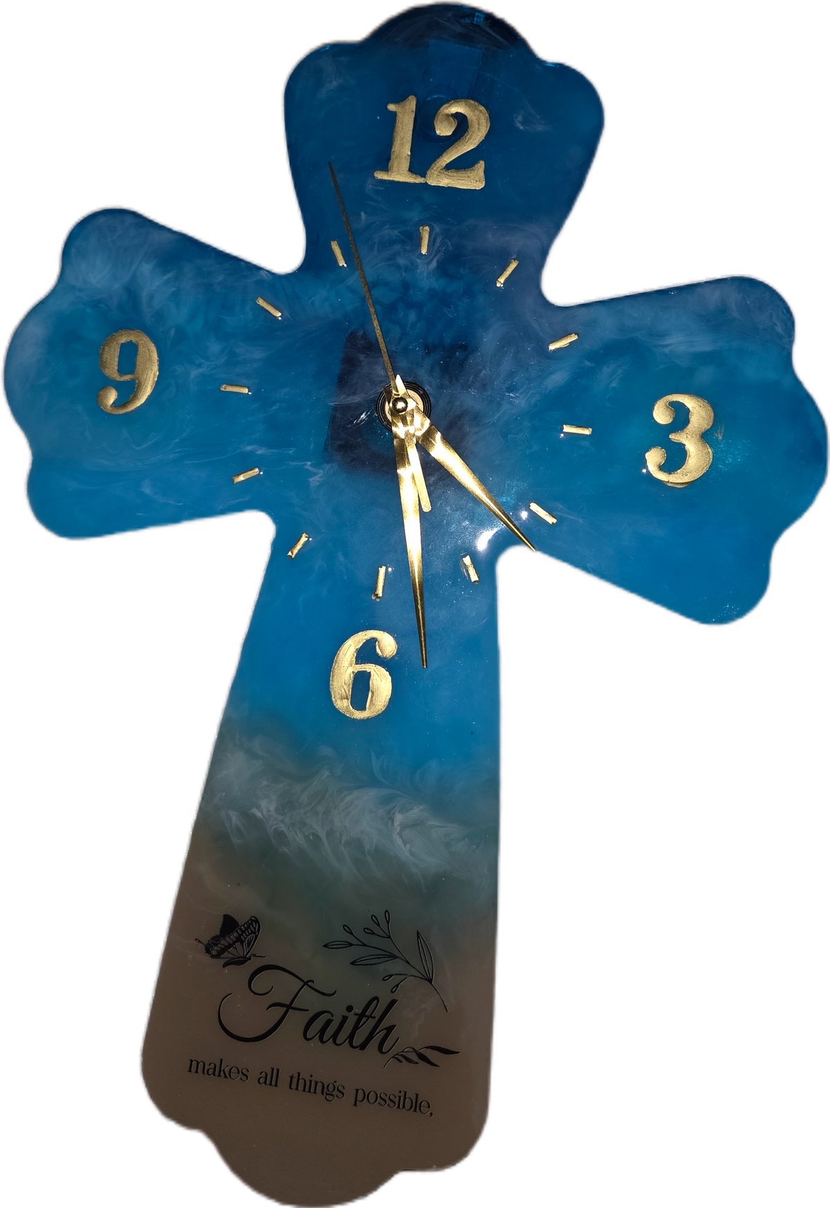 Resin Cross Clock