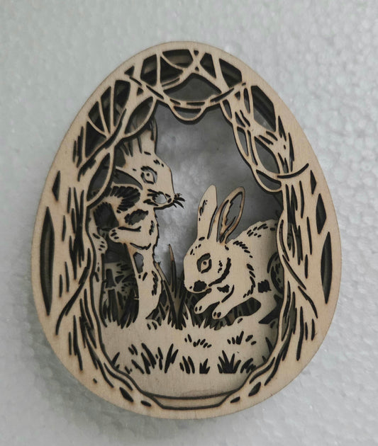 3D Egg Rabbit Stand Alone