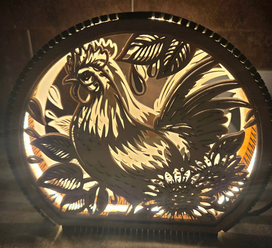 3D Chicken Light 6.25" x 5.50"
